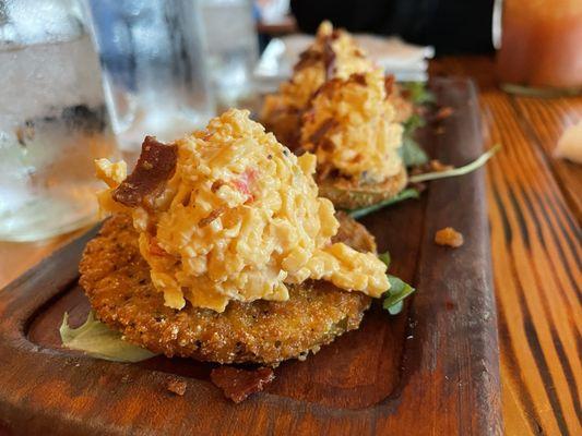 Fried Green Tomatoes with Pimento Cheese