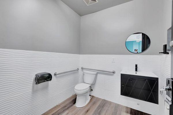 Newly Renovated, Clean Restroom for our Customers