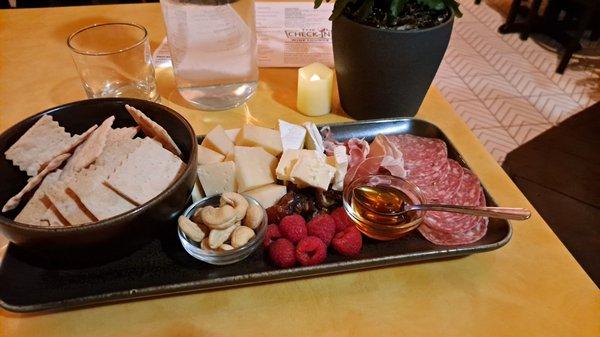 Cheese and Charcuterie board. $15