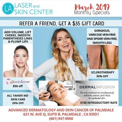 March Monthly Specials!