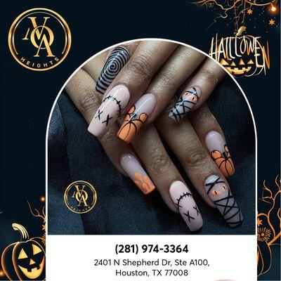 Halloween vibes on point with these festive nail art designs!