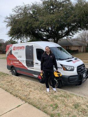 Andrew with their van!