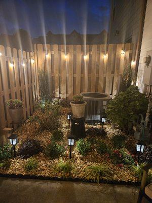 I ABSOLUTELY love how cozy, intimate, peaceful, relaxing and calming my patio oasis turned out.