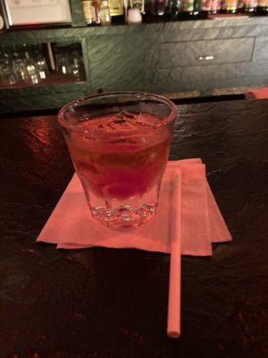 Manhattan on the rocks- took a few sips before snapping the pic.