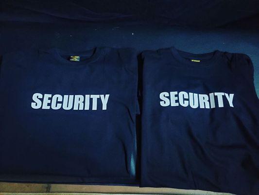 Sercurity shirts.