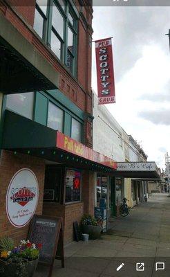 Front of our bar with our new signage