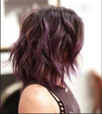 shoulder length LOB'S are my favorite. Brilliant ambre violet color is a spectral color, with visible lights!