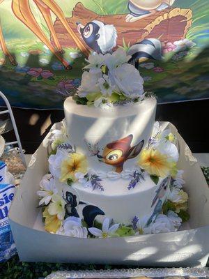 bambi boy baby shower cake