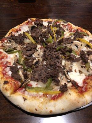 Cheesesteak Pizza - 2/5 - Flavorless crust, dried out meat