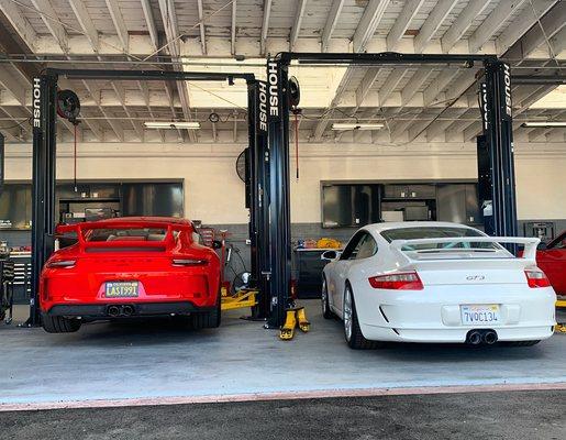 Pair of GT3 SharkWerks center exhaust