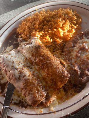 Chicken enchilada with mole sauce