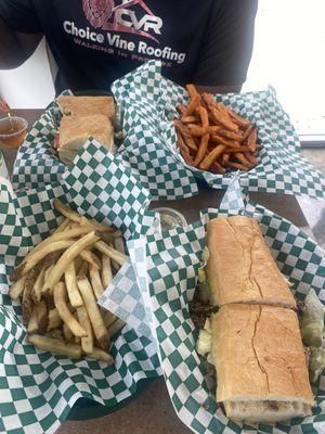 Roast beef & some kind of steak poboy