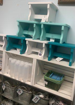 Foot stools and storage bins