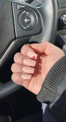 Acrylic nails with gel polish