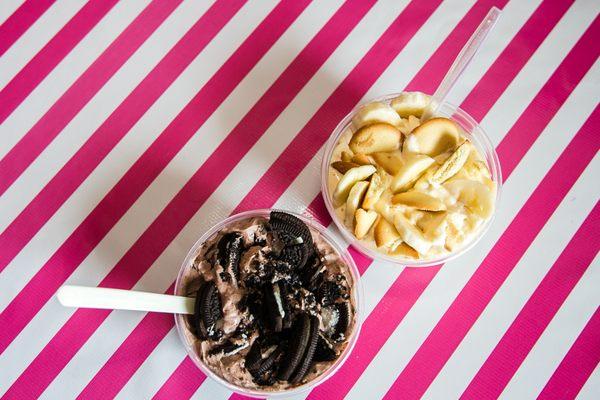 Banana pudding and Chocolate Chip Oreo Pudding