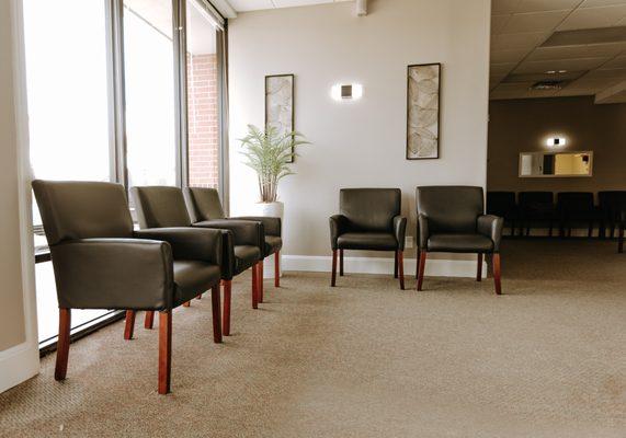 Enjoy comfortable seating the moment you step into our office.