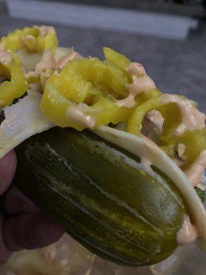 Loaded turkey pickle sub