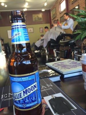 No words can describe having a beer and getting a beard trim with a line up.