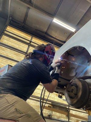 Brad doing some welding!