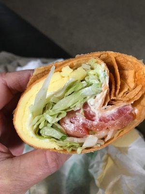 This is supposed to be a bacon, egg & cheese wrap!