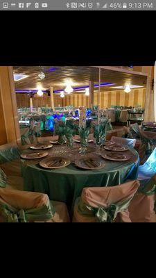 Quinceñera set up for 200 people.