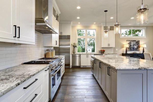 Black and White Kitchen and Bath