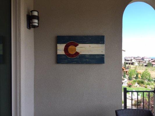 Here is a custom Colorado flag that I purchased from Kunicki Restoration Studio.