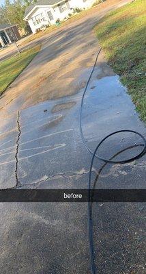 Before pressure washing a small driveway