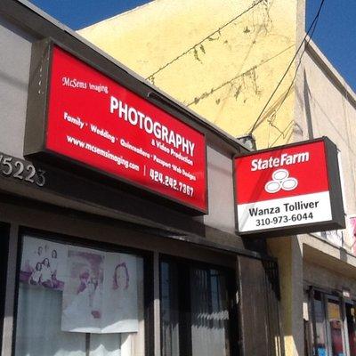 Look for this sign when approaching from the north and south on Crenshaw Blvd