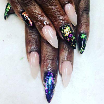 Rawwwwww Client loves her nails chameleon nails