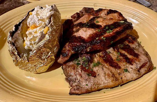 Mesquite Grilled Pork Chops.