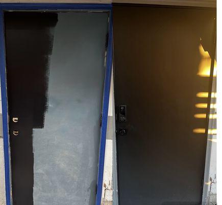 Repainted doors