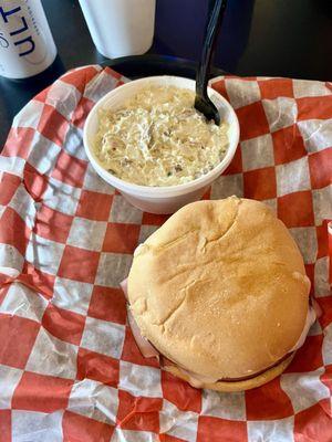 Daily special hot ham and cheese. Potato salad is the best I e ever had.