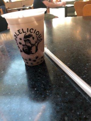 Milky Taro with boba