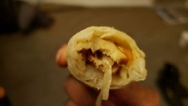 Interior of egg roll ($1.50). Not bad.