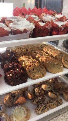 Fresh Bakery from Mary's Market!  Choose from a variety of cookies, muffins, scones, and Cinnamon rolls.