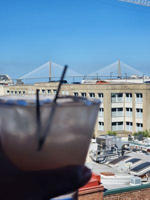 View of Arthur Ravenel Bridge from the rooftop