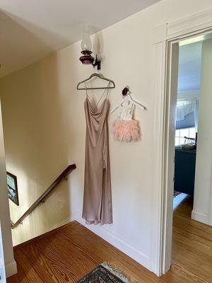 Matron of Honor and her daughter's dresses.