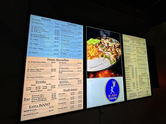 New display board/menu!