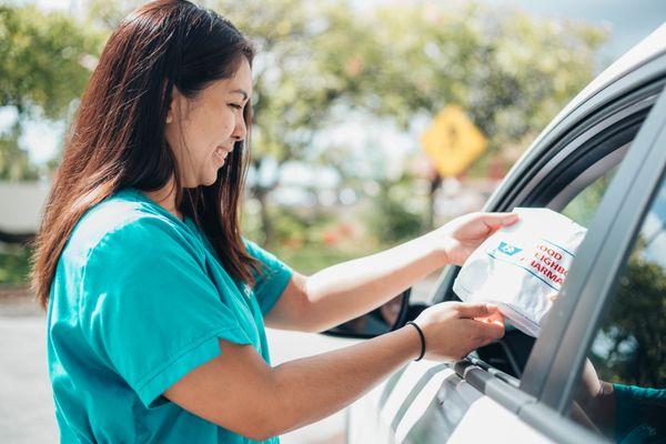 Curbside pickup available at the valet area at Pali Momi Medical Center