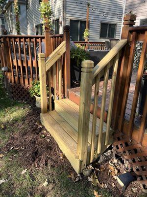 New deck stairs