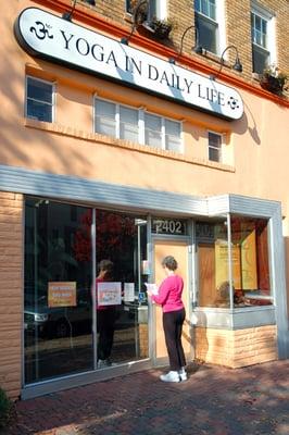 Yoga in Daily Life is a long time fixture of Alexandria's Del Ray neighborhood and the Avenue.