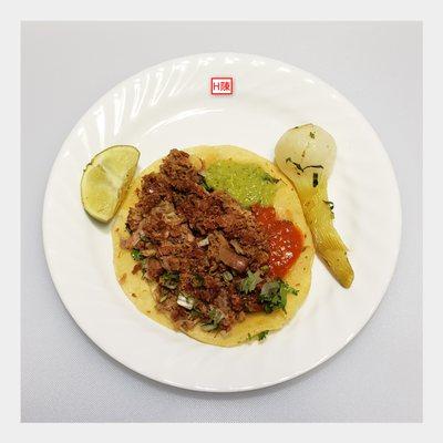 Large 5" taco - campechanos (meat combination) for $3 all-in....