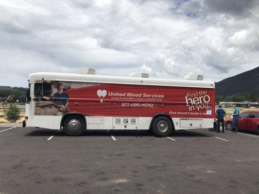 Blood drive at the Aquaplex!