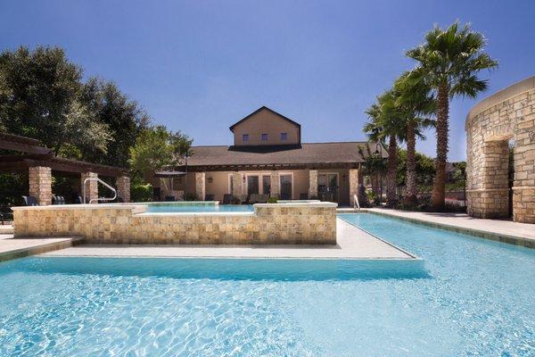 Resort-style swimming pool