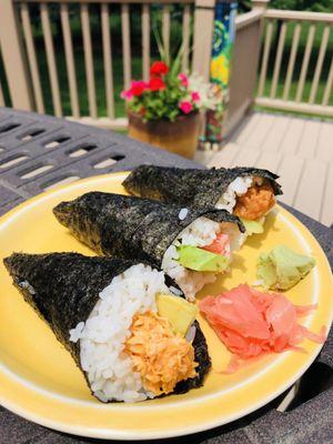 Handroll Combo...Cal, Spicy Cal & Spicy Tuna.