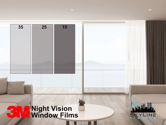 For reducing heat as well as adding visual privacy, 3M Night Vision is ideal.