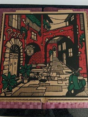 Decorated Pizza Box.