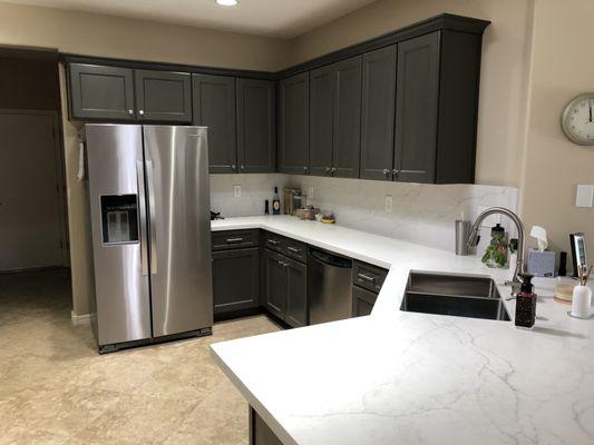 Full backsplash with countertops