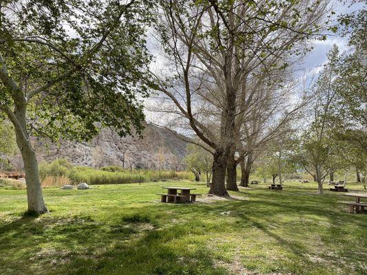 Nice picnic area by parking lot and ranger station.